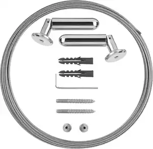 Seilspanngarnitur Valentina aus Metall ca. 500cm, Edelstahlfarben