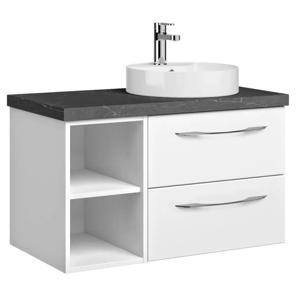 Bild 1 von Pelipal Waschtischkombi Serie 4035, Weiß, Metall, 2 Schublade(n) Schubladen, 88 cm, Made in Germany, hängend, Typenauswahl, Badezimmer, Waschbecken & Armaturen, Waschtische