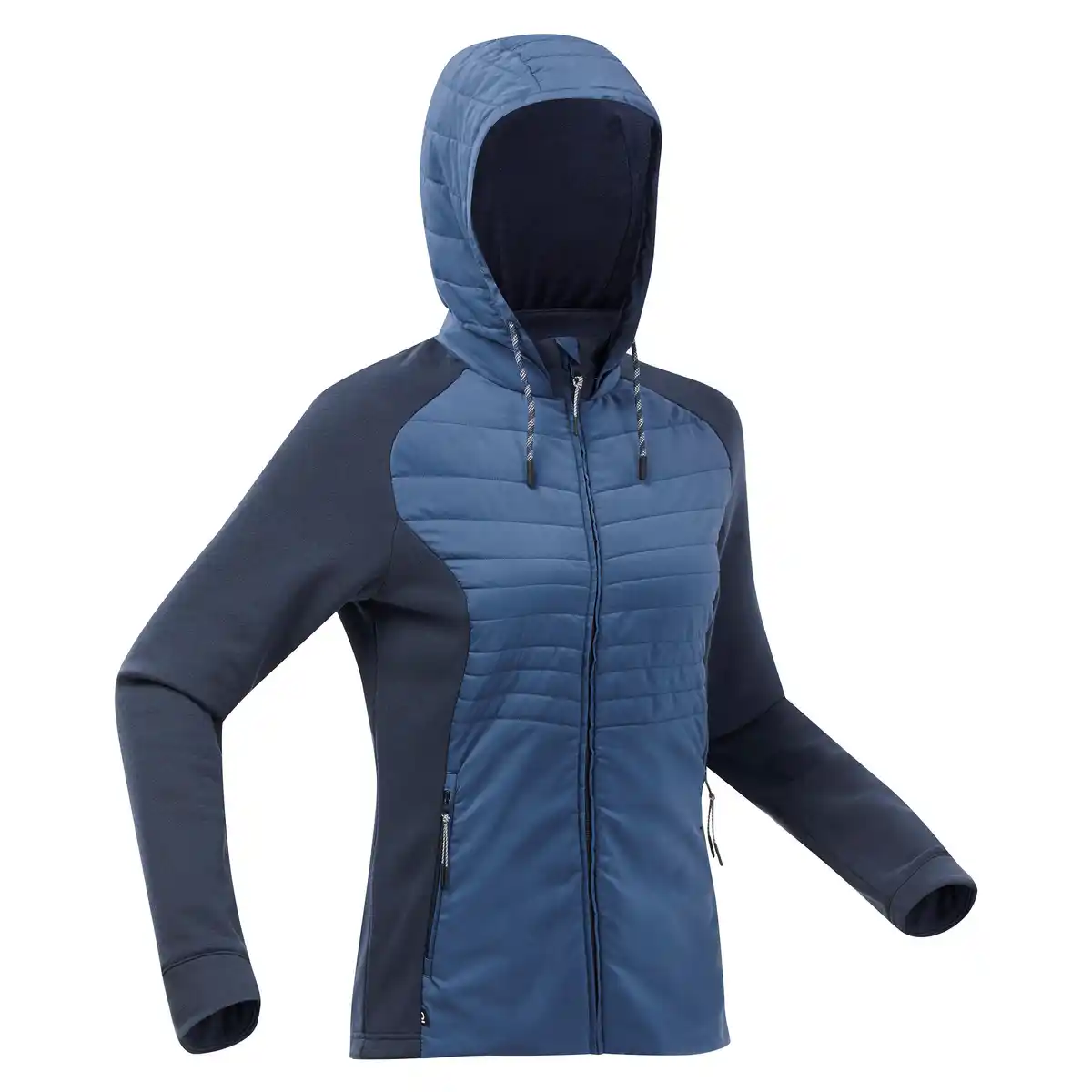 Bild 1 von QUECHUA Sweatjacke mit Kapuze Damen Wandern - NH500 Hybrid bleu