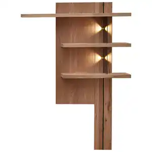 Livetastic Wandpaneel, Schwarz, Wildeiche, Holz, Holzwerkstoff, Wildeiche, furniert, massiv, 122x174x24 cm, Wohnzimmer, Wohnwände, Hängeelemente