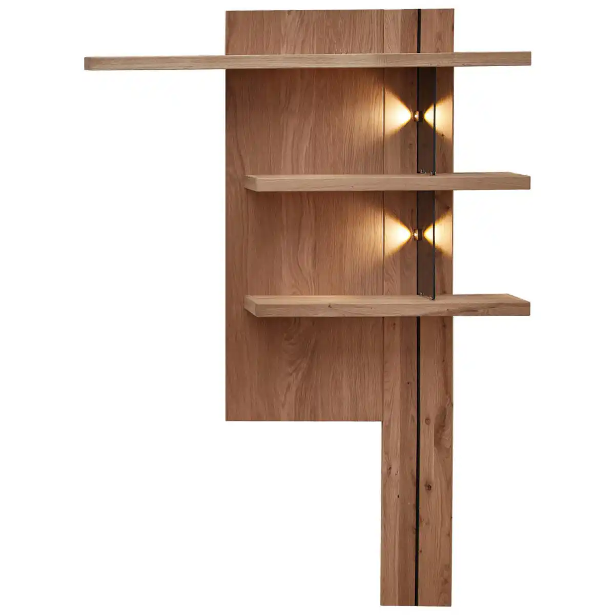 Bild 1 von Livetastic Wandpaneel, Schwarz, Wildeiche, Holz, Holzwerkstoff, Wildeiche, furniert, massiv, 122x174x24 cm, Wohnzimmer, Wohnwände, Hängeelemente