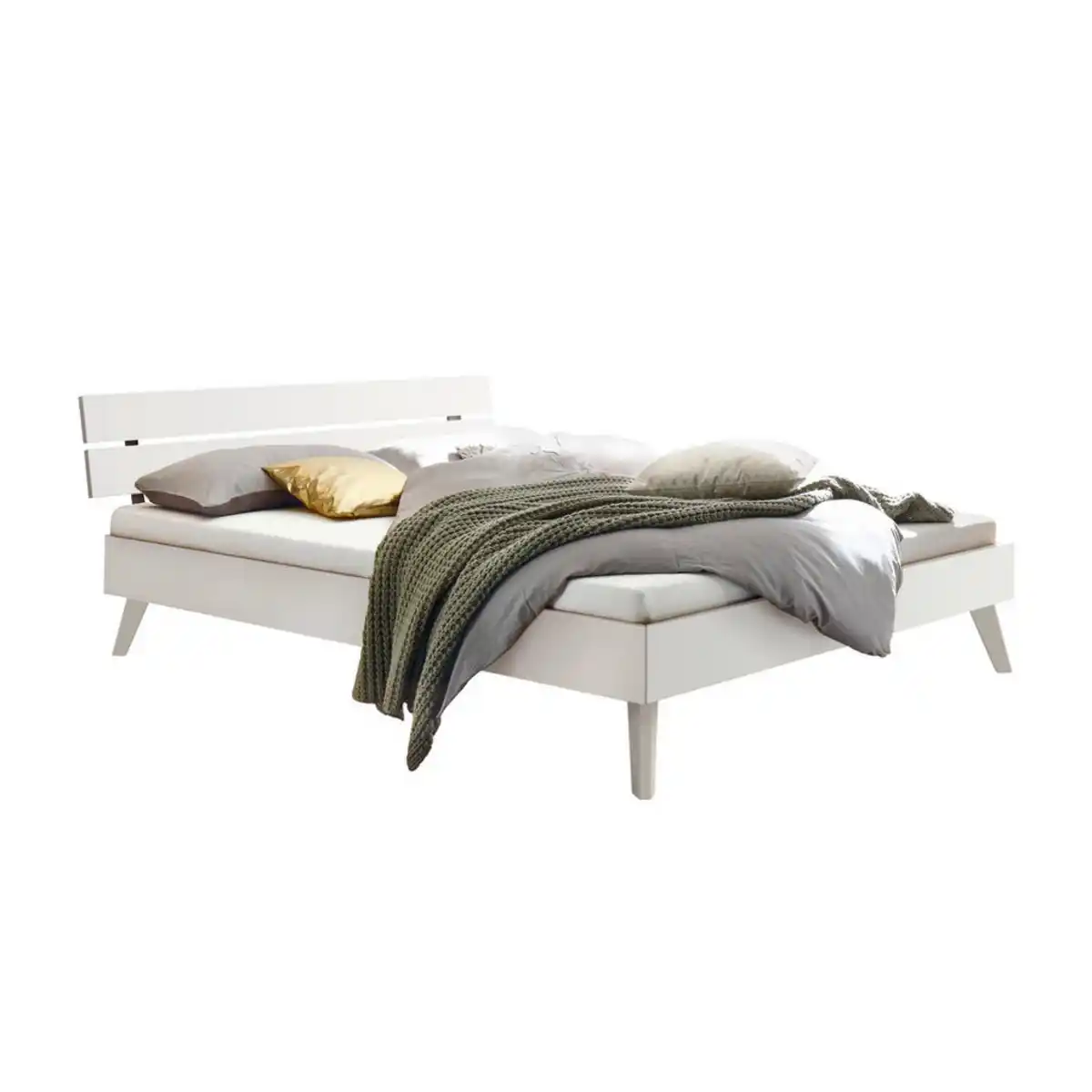 Bild 1 von Hasena Bett, Weiß, 100x200 cm, Über- und Sondergrößen erhältlich, in verschiedenen Holzarten Größen erhältlich, Schlafzimmer, Betten, Einzelbetten