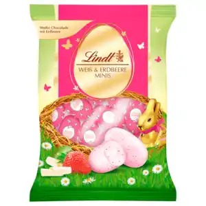 Lindt Schoko-Eier Minis Weiß & Erdbeere 100g