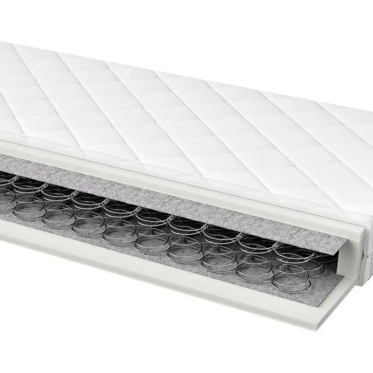 Bild 1 von Boxxx Federkernmatratze, Weiß, Textil, H2, rechteckig, 80x200 cm, Oeko-Tex® Standard 100, Bezug abnehmbar/waschbar, alternative Größen erhältlich, Schlafzimmer