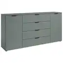 Bild 1 von Carryhome Sideboard, Salbeigrün, Kunststoff, 2 Fächer, 4 Schublade(n) Schubladen, 180x90x40 cm, Typenauswahl, Beimöbel erhältlich, Wohnzimmer, Kommoden & Sideboards, Sideboards