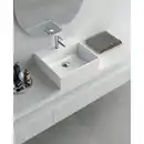 Bild 1 von Novel Waschbecken Erto, Weiß, Keramik, 50x16x48 cm, Made in Italy, Badezimmer, Waschbecken & Armaturen, Waschbecken