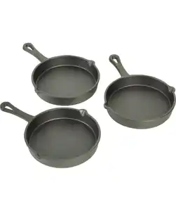 Gusseiserne Grillpfännchen, schwarz