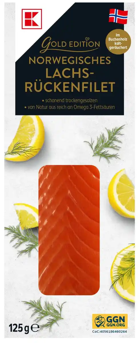 Bild 1 von K-GOLD EDITION Norweg. Lachsrückenfilet, 125-g-Packg.