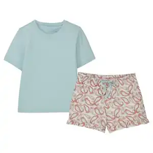 UP2FASHION WOMEN Damen Pyjama Kurz Frühjahr, Blau, S 36/38