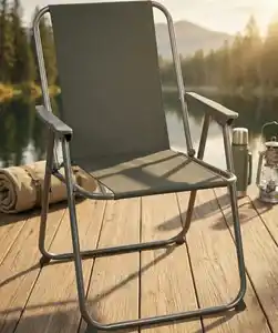 Klappstuhl Camping, grau melange