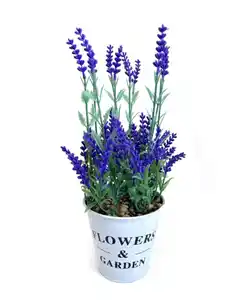 Kunstblume Lavendel im Topf, lila