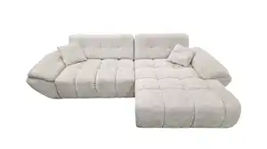 Ecksofa creme elektrisch ausfahrbar 308 cm - OT rechts - HUGO