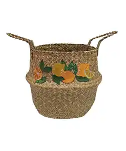 Seegraskorb Zitrone, naturfarben
