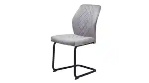 Schwingstuhl grau mit Microfaser Samtvelour - OLDE