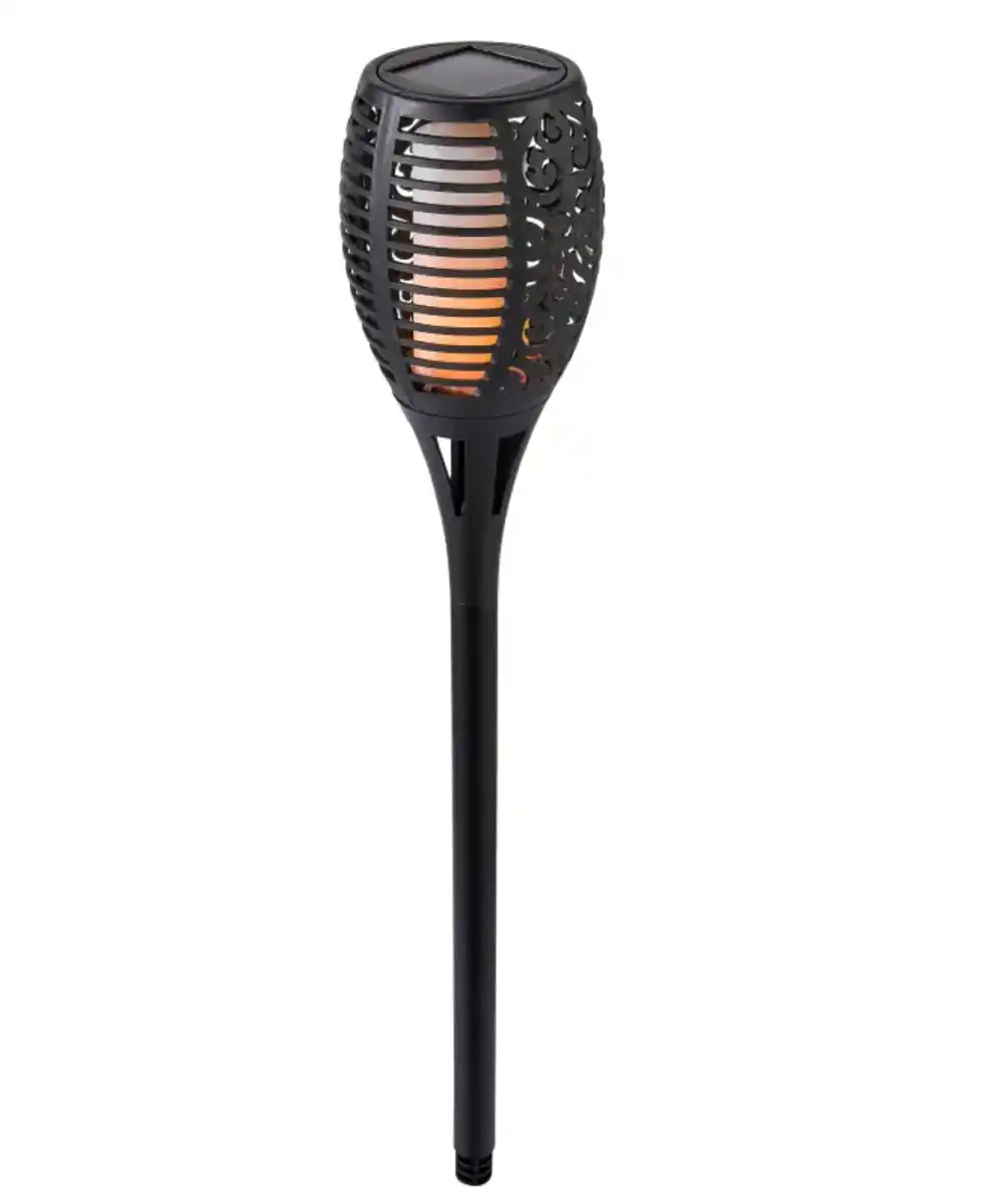 Bild 1 von Solarleuchte mit Flammeneffekt, schwarz