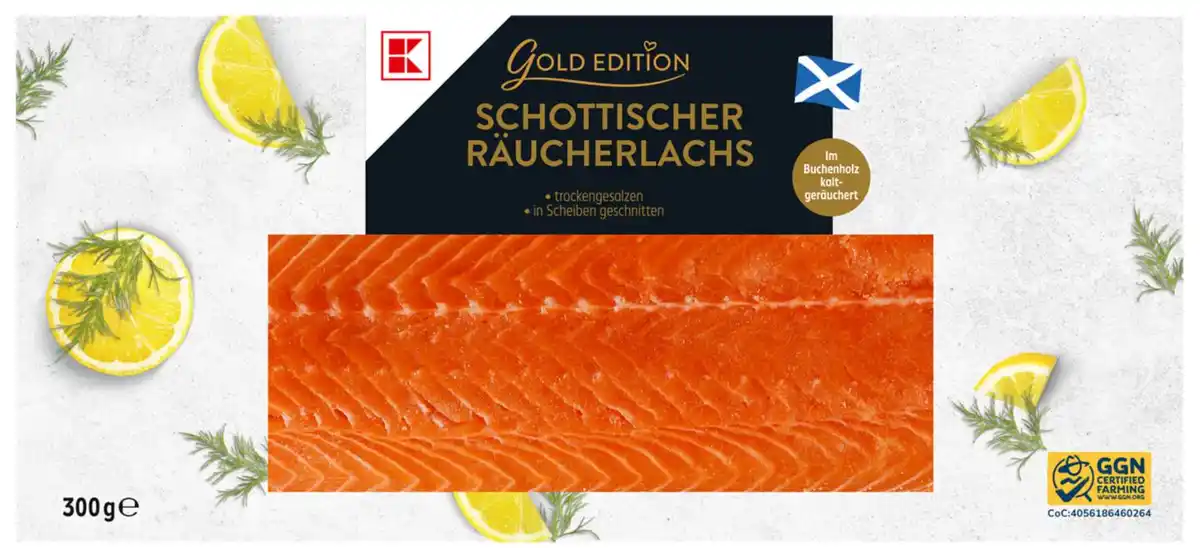 Bild 1 von K-GOLD EDITION Schott. Räucherlachs, 300-g-Packg.