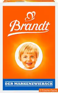 BRANDT Der Markenzwieback, 3 x 12 Scheiben = 338-g-Packg.