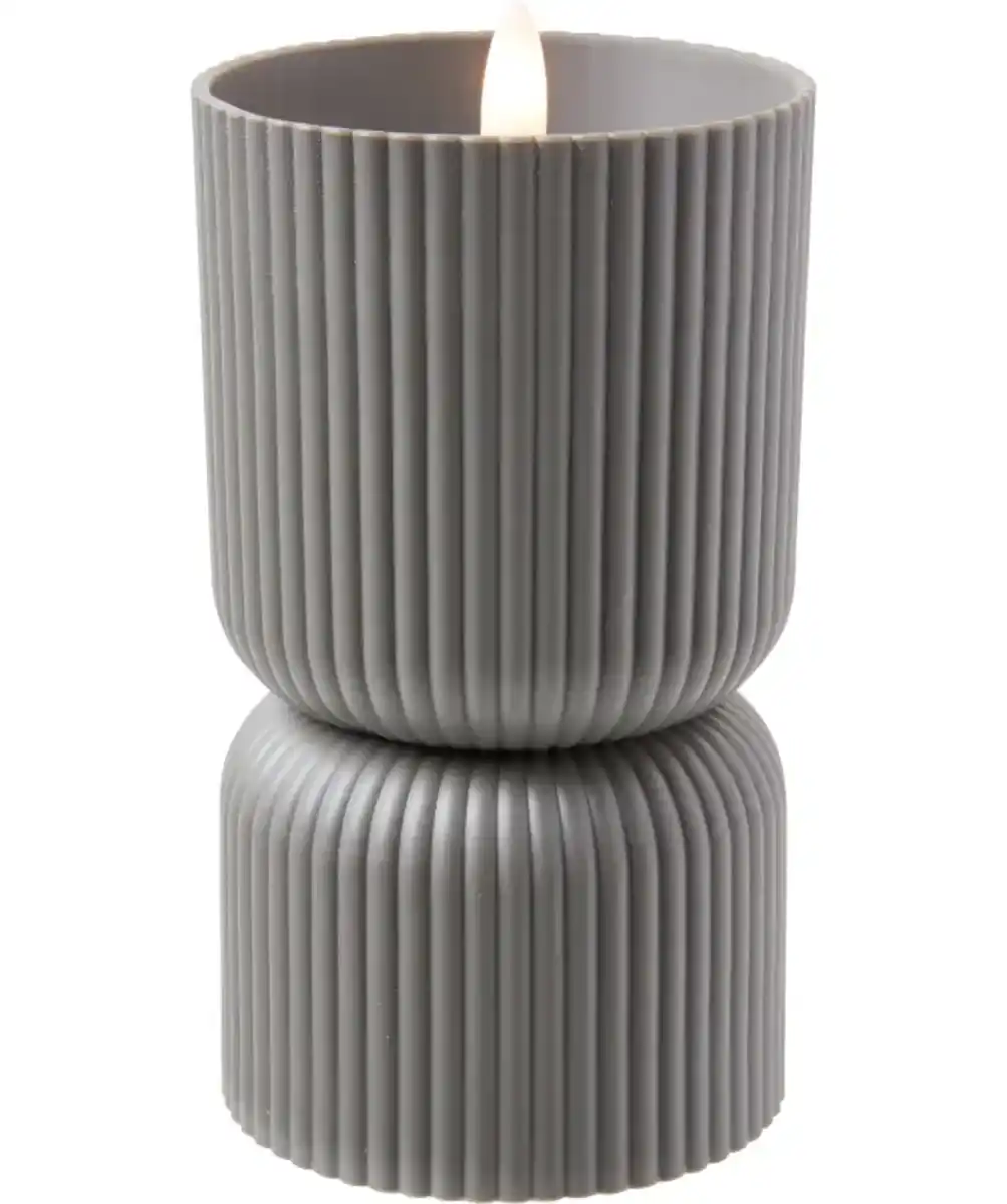 Bild 1 von LED-Kerze Rillen, anthrazit