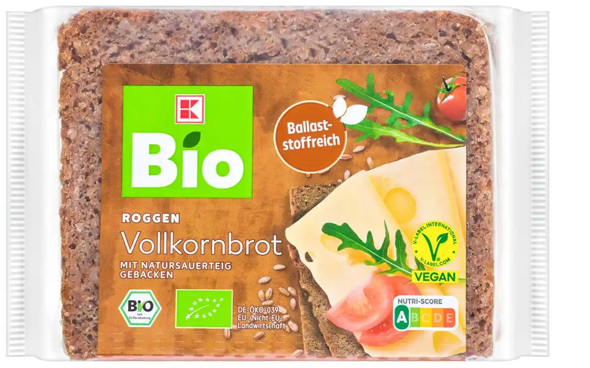 Bild 1 von K-BIO Bio-Roggen-Vollkornbrot, 500-g-Packg.