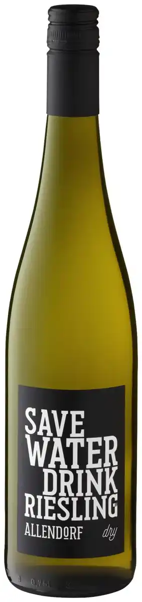 Bild 1 von WEINGUT FRITZ ALLENDORF Save Water Drink Riesling, 0,75-l-Fl.