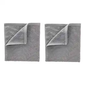 NOVITESSE Eukalyptus Frottierhandtücher, Handtuch 2er Set, Grau