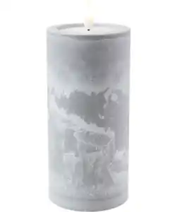 LED-Kerze in Betonoptik, grau