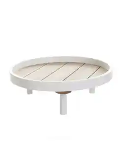 Dekotablett mit Standfüßen, weiß