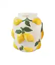 Bild 1 von Keramikvase Früchte, weiß/gelb