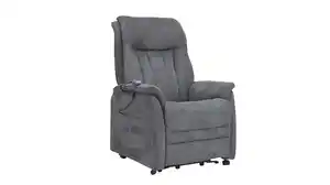 Fernsehsessel Webstoff grau - 2 Motoren - Aufstehhilfe - SIENA
