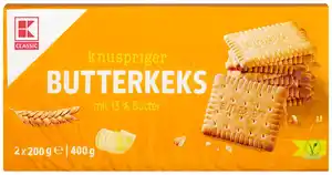 K-CLASSIC Butterkeks, 2 x 200-g-Packg.