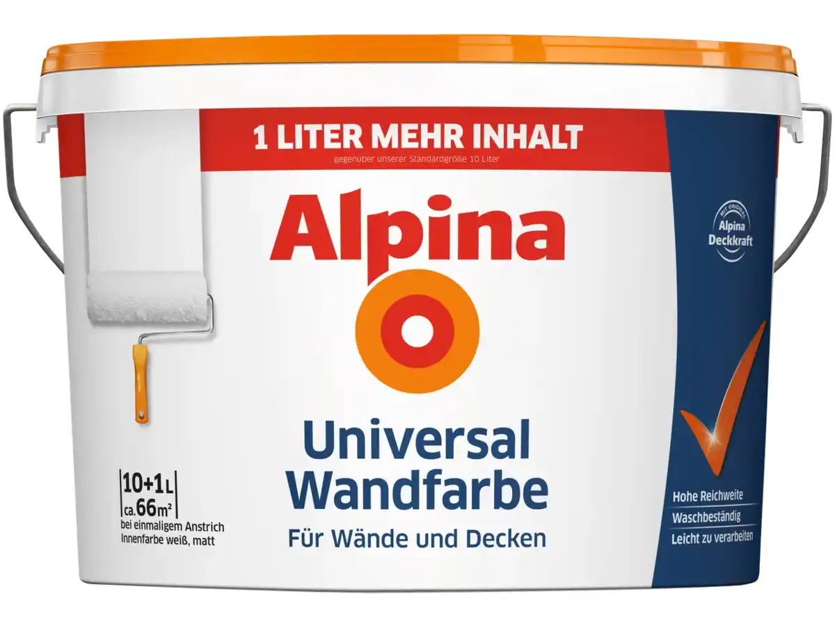 Bild 1 von ALPINA Universal-Wandfarbe,  11 l