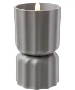 LED-Kerze wellig, anthrazit