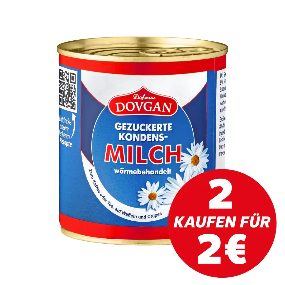Bild 1 von DOVGAN Kondensmilch, 370-g-Dose