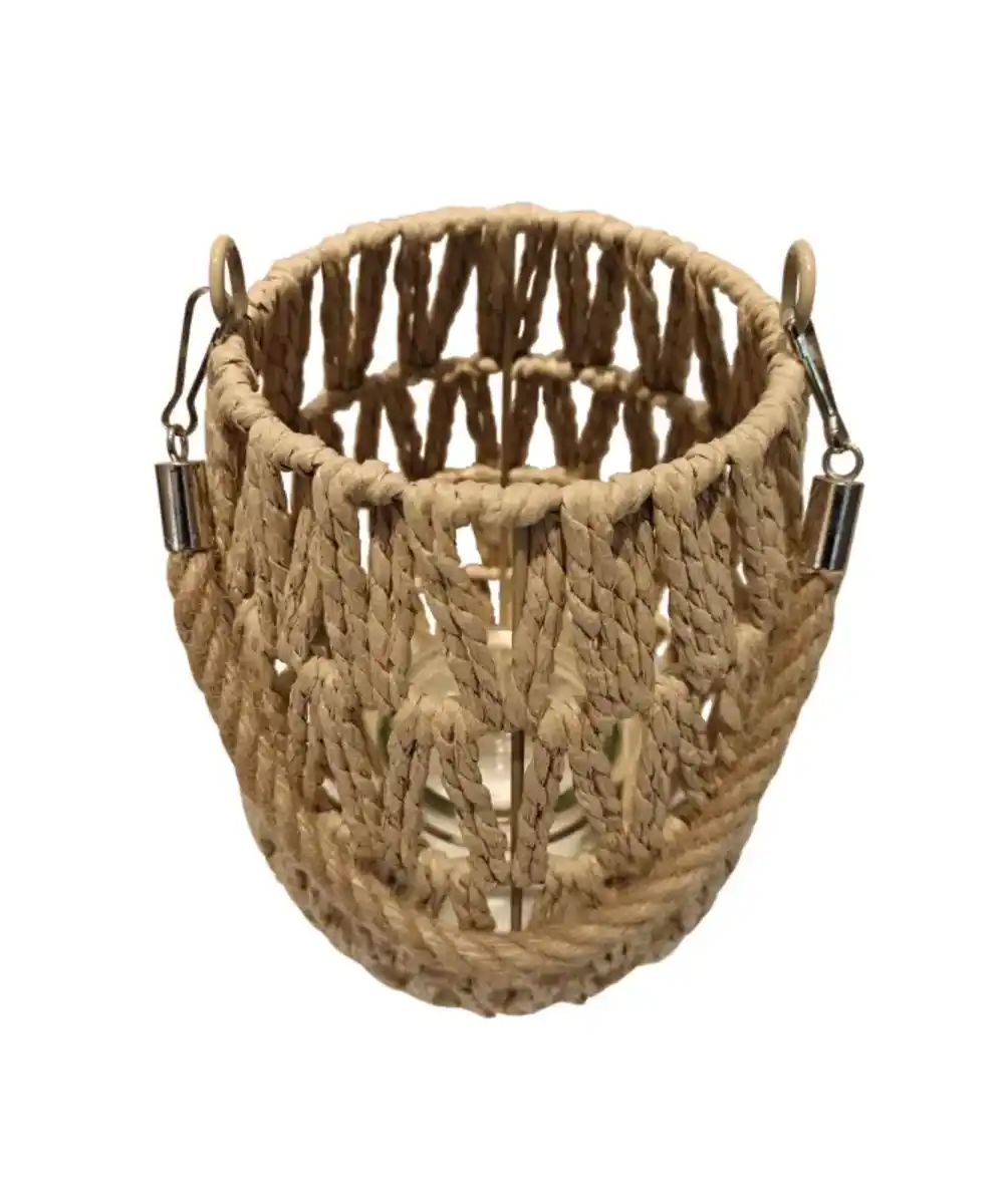 Bild 1 von Geflochtene Bast-Laterne, naturfarben