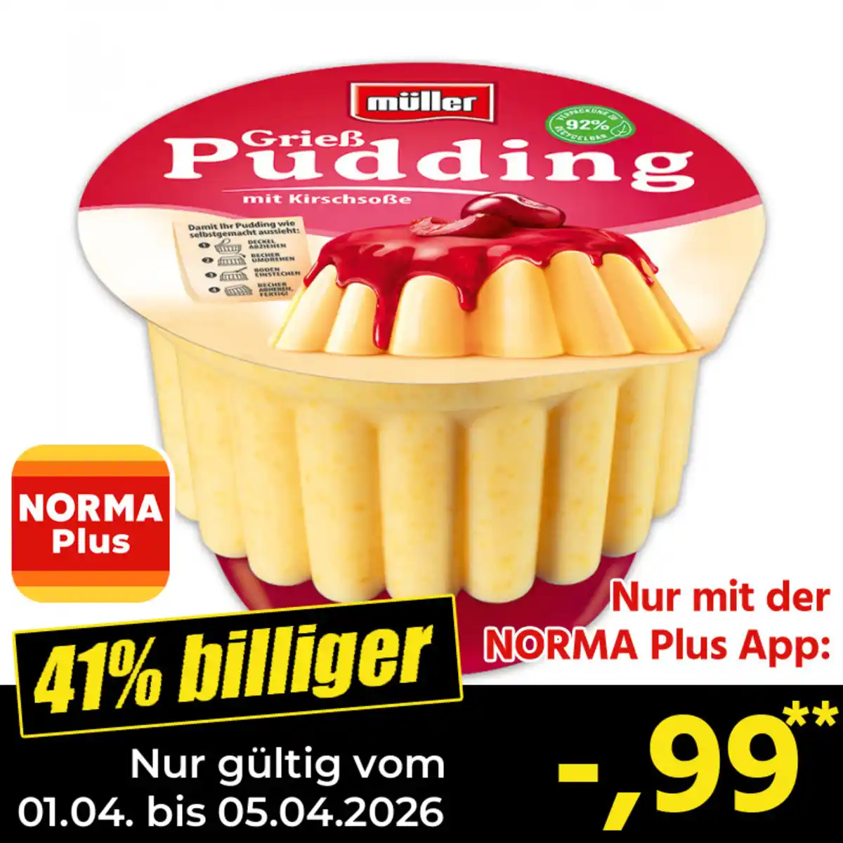 Bild 1 von Müller Pudding mit Soße