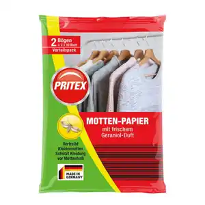 PRITEX Mottenpapier 2 x 10 Blatt