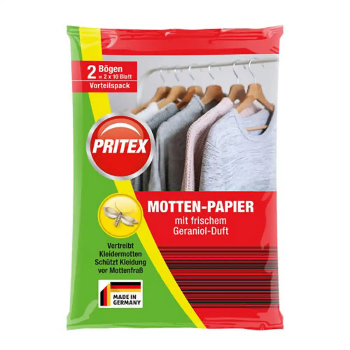 Bild 1 von PRITEX Mottenpapier 2 x 10 Blatt
