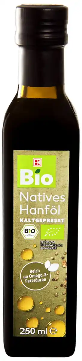 Bild 1 von K-BIO Bio-Hanföl nativ, 250-ml-Fl.