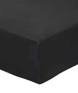 Baumwoll-Spannbettlaken, schwarz