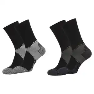 CRANE Damen oder Herren Outdoor-Sportsocken 2er Pack, lang, Hellgrau, 35/38