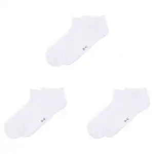 UP2FASHION BASICS Damen-/Herren-Sneaker-Socken 3er-Pack, Weiß, 35/38
