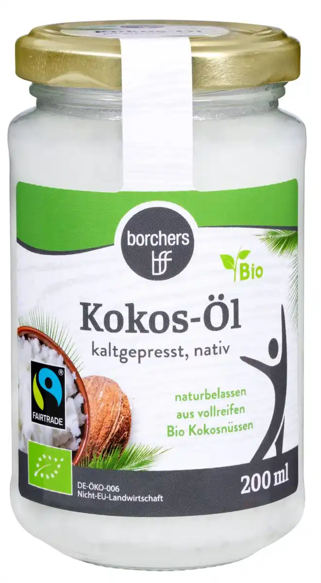Bild 1 von BORCHERS Bio-Kokosöl, 200-ml-Glas