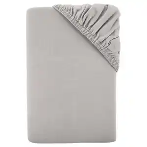 NOVITESSE Super-Soft-Spannbettuch Doppelbett, Hellgrau