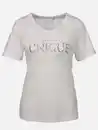 Bild 1 von Damen Shirt mit Print und Pailletten Weiß