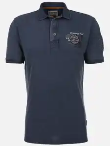 Herren Poloshirt mit vielen Details Blau