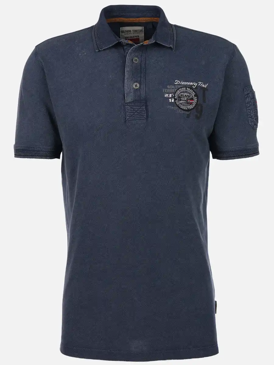 Bild 1 von Herren Poloshirt mit vielen Details Blau