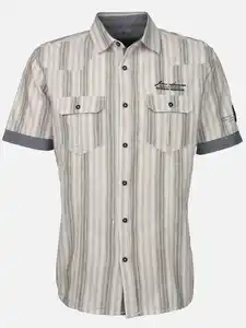 Herren Freizeithemd mit kurzen Ärmeln Grau