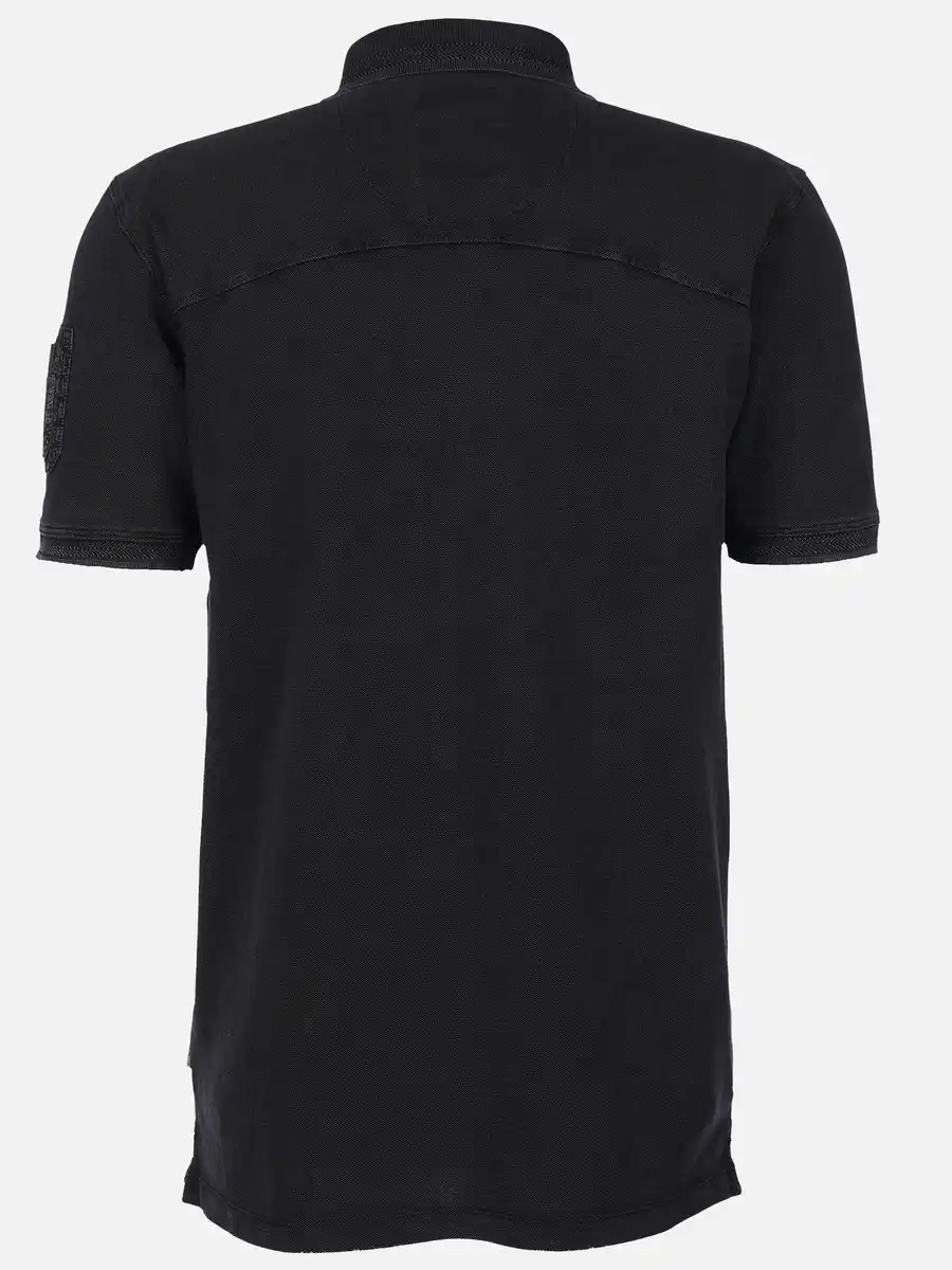 Bild 2 von Herren Poloshirt mit vielen Details Schwarz