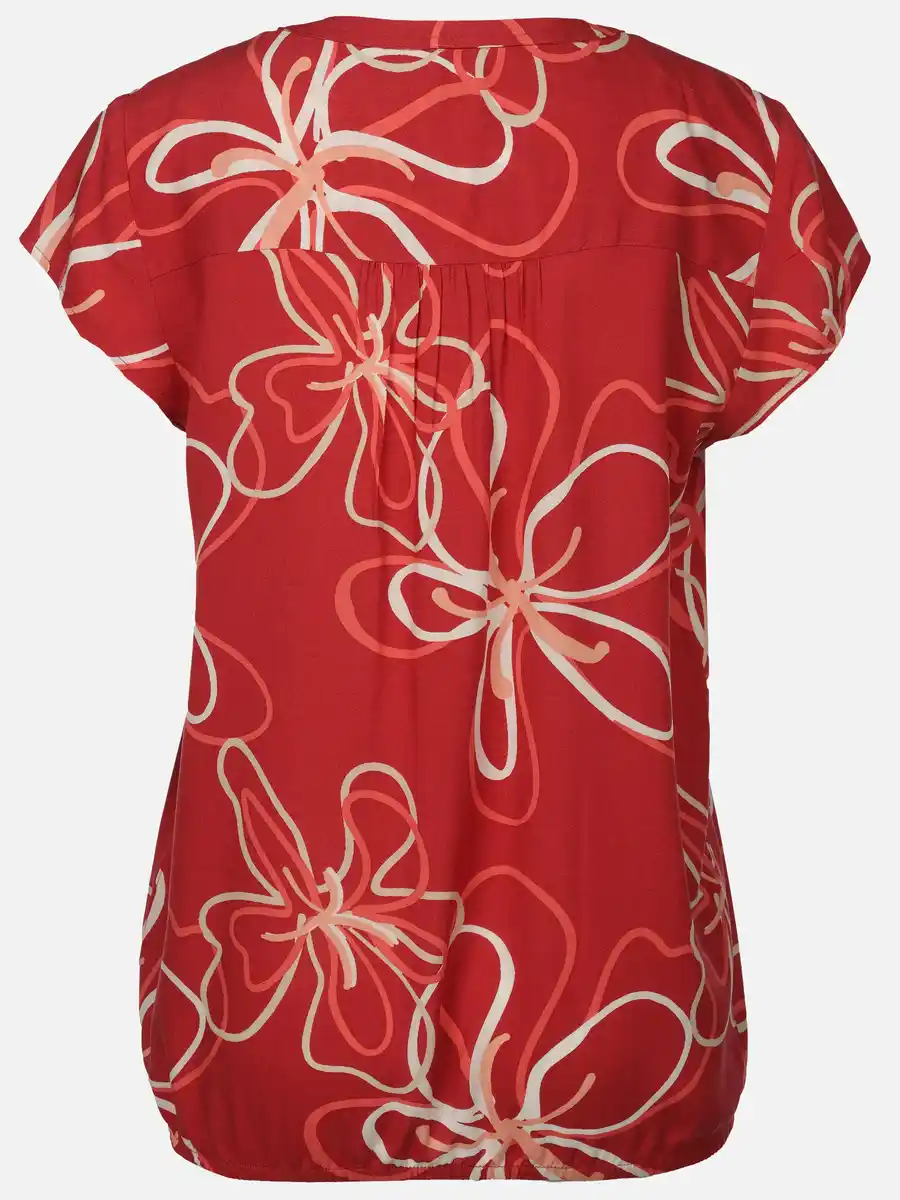 Bild 2 von Damen Schlupfbluse mit Alloverprint Rot