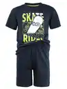 Bild 2 von Jungen Shorty Schlafanzug mit Print Blau
